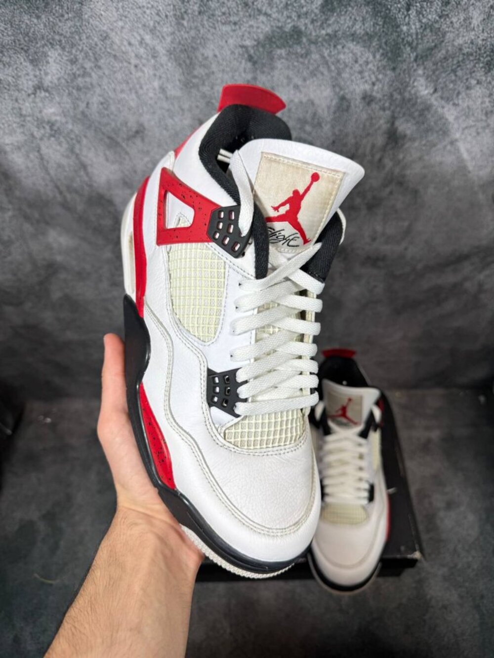 Size 10 | Jordan 4 Red Cement With Box | Pre-Owned